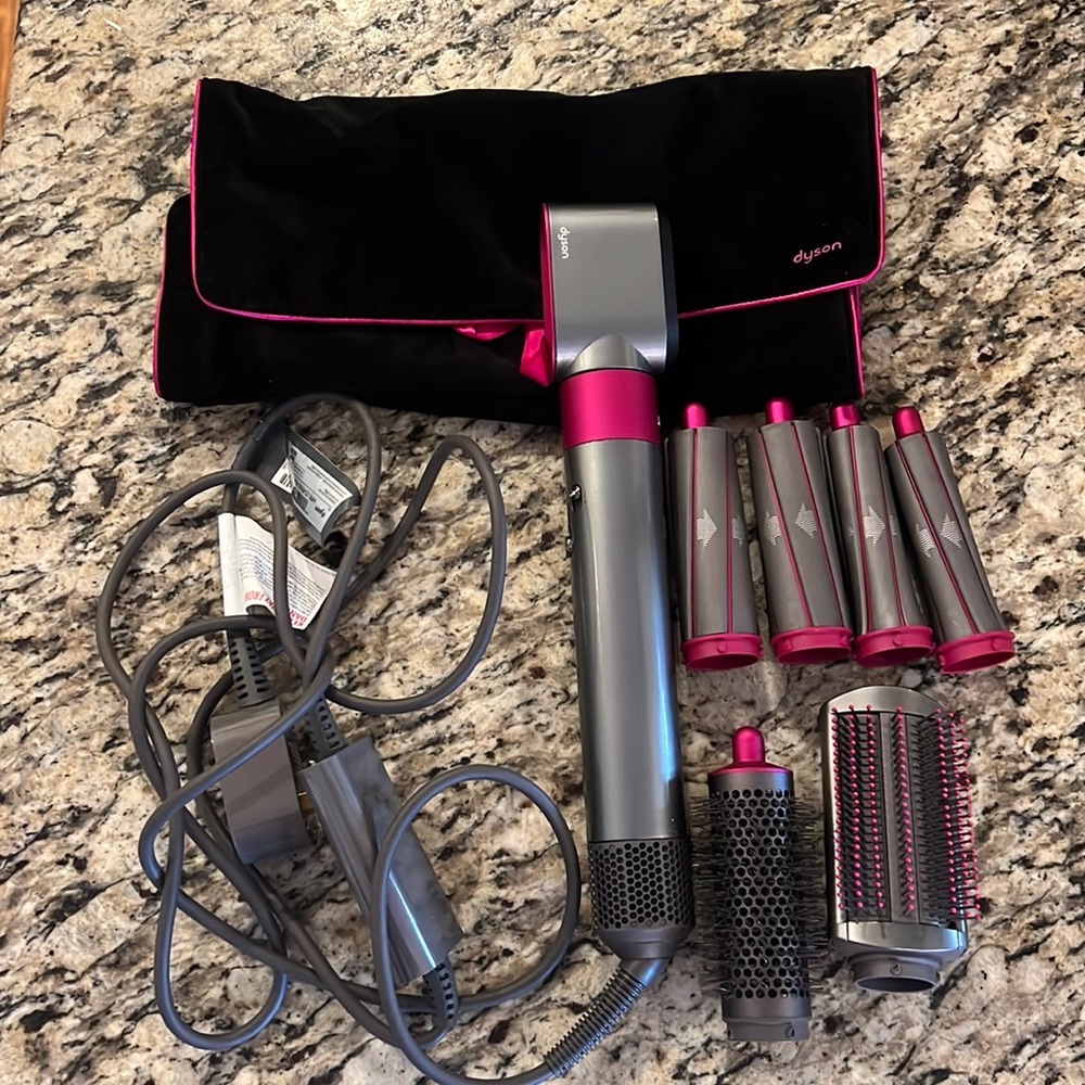 Dyson Hot+Cool Styling Set in Silver and Pink